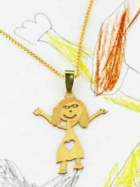 Pendant made from a drawing